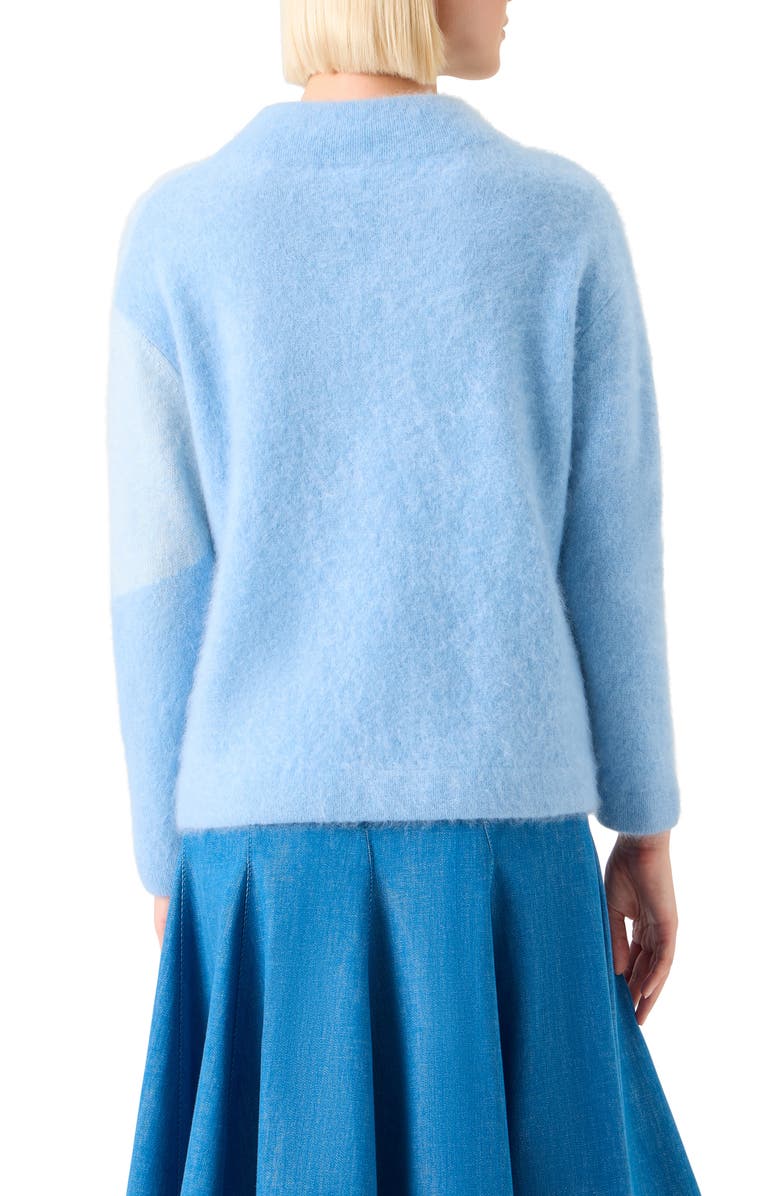 Akris Sunbeam Cashmere Intarsia Sweater, Alternate, color, Powder Blue