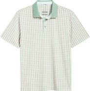 Swannies Greens Stripe & Golf Ball Print Piqué Performance Golf Polo