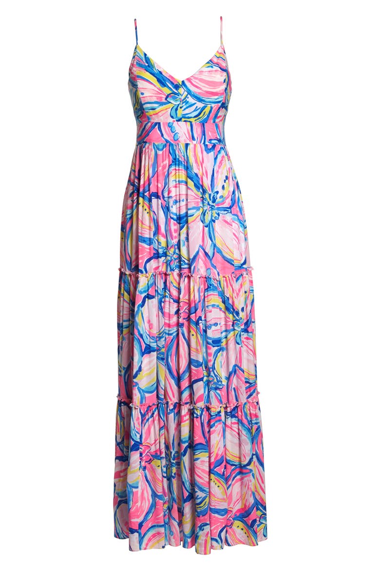 Melody Maxi Dress, Alternate, color, PINK SUNSET THE SUNNY SIDE