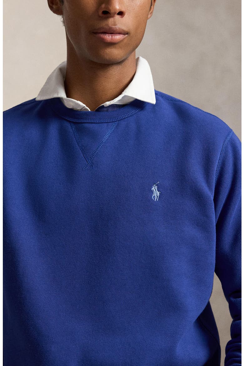 Crewneck Fleece Sweatshirt, Alternate, color, BLUE