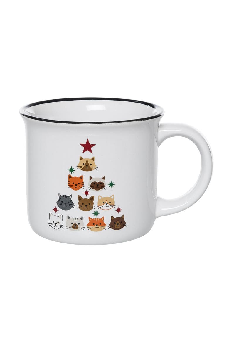 Cat Tree Mug, Main, color, White