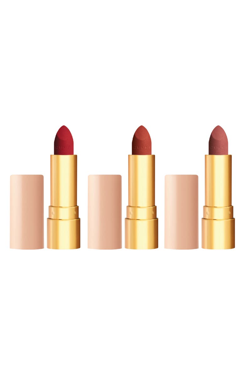 Gucci Mini Matte Lipstick Festive 3-Piece Gift Set, Alternate, color, 