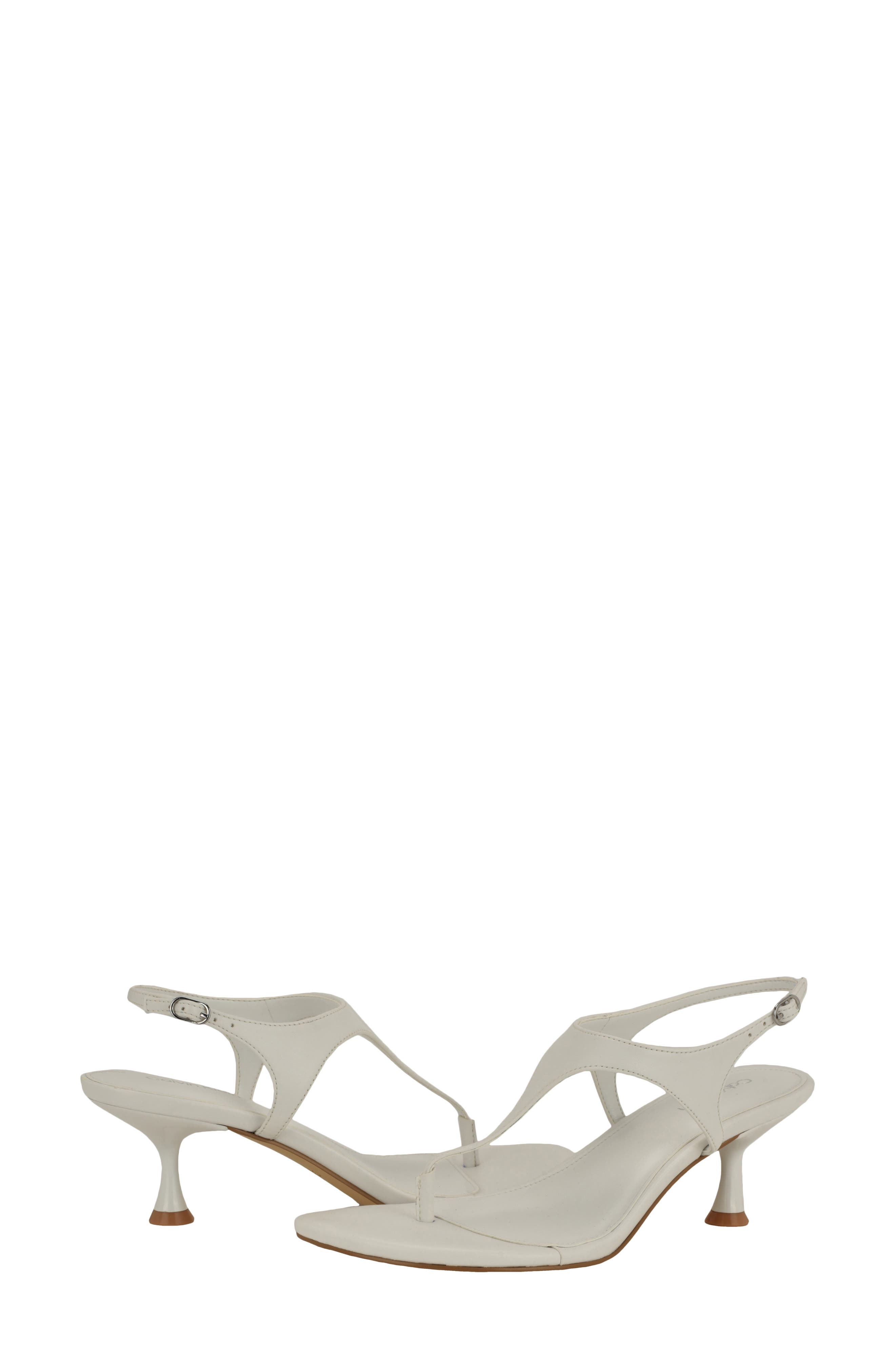 Calvin Klein Portia Ankle Strap Sandal, Alternate, color, White