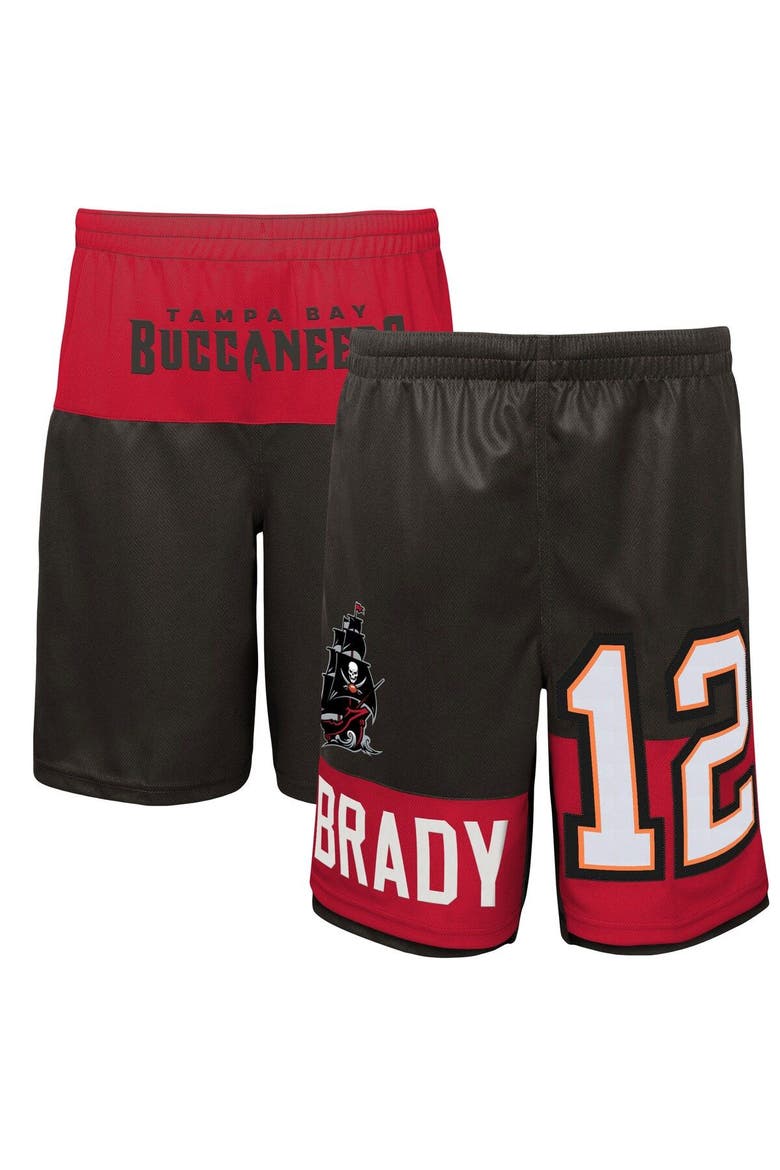 Youth Tom Brady Black Tampa Bay Buccaneers Name & Number Player Shorts, Main, color, Black