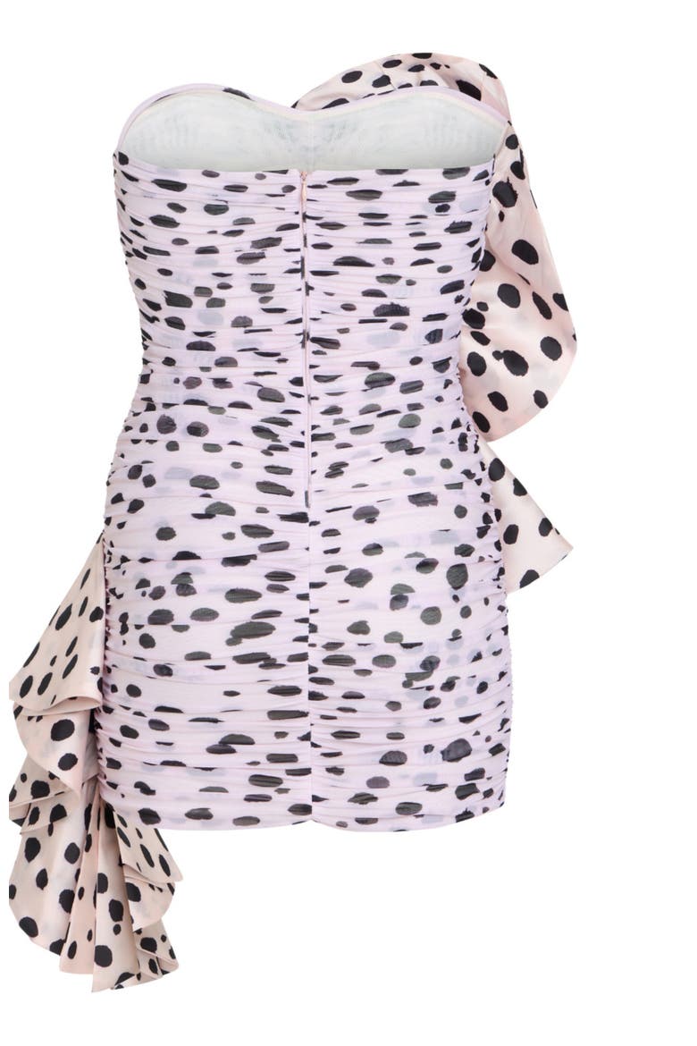 Peony Dots  Mini Dress, Alternate, color, OFF WHITE