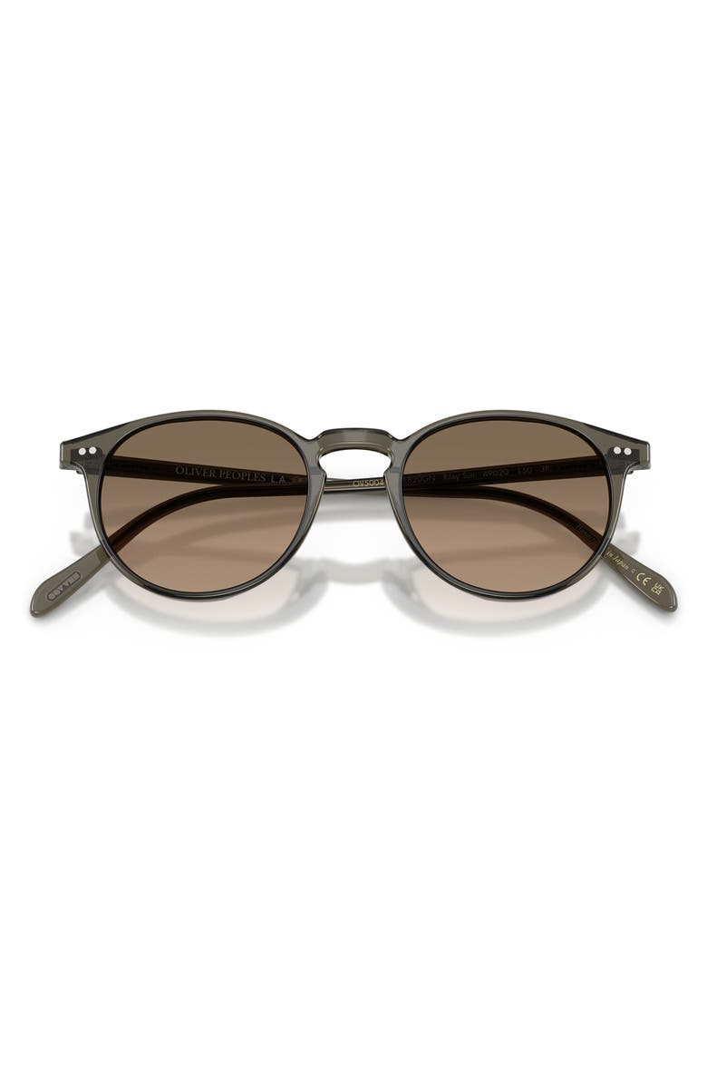 Oliver Peoples 49mm Riley Sun Polarized Phantos Sunglasses, Alternate, color, Inkwell / Sandstone