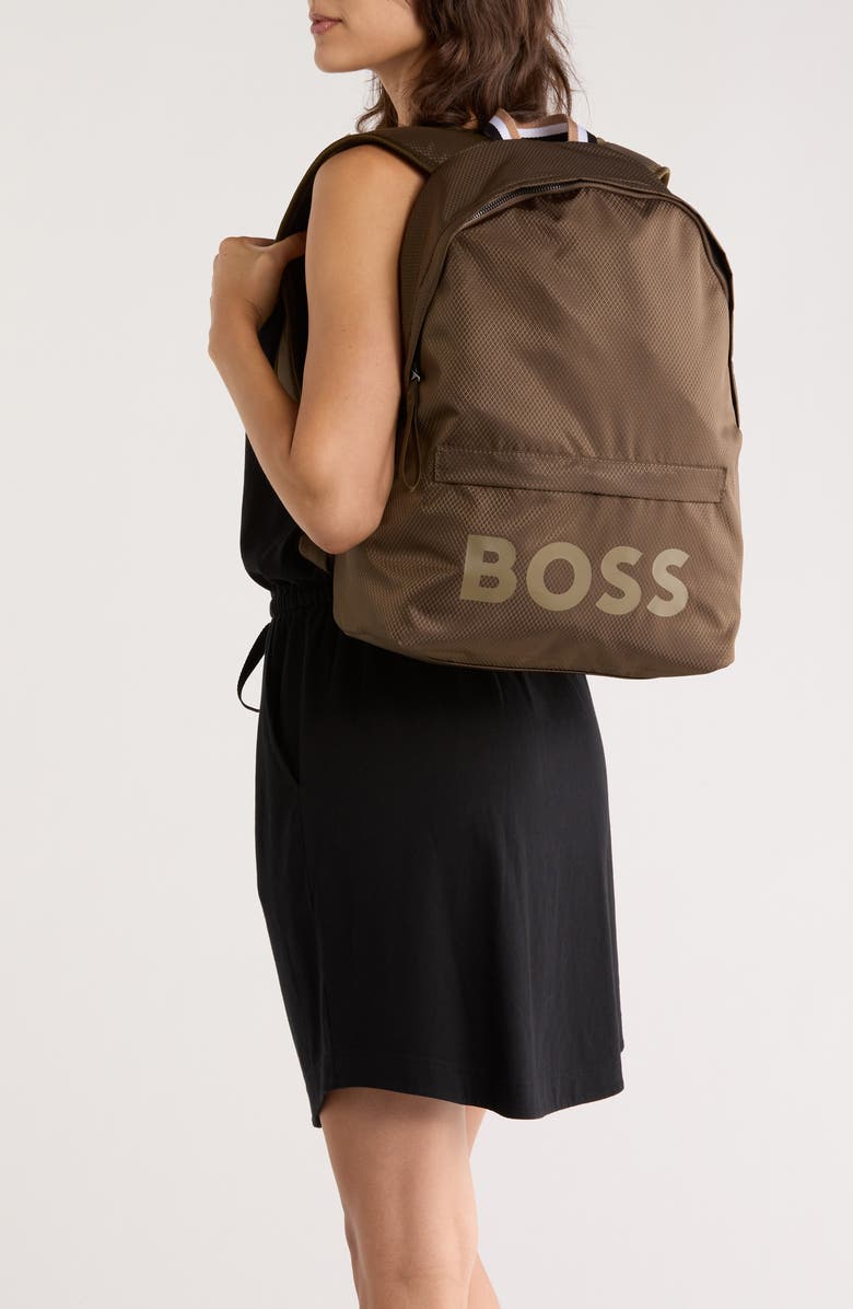 BOSS Pixel Logo Backpack, Alternate, color, Open Green