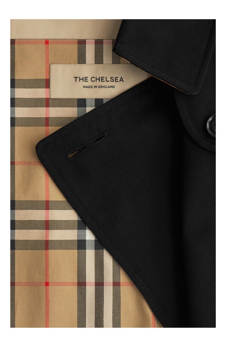 Burberry Mid-length Chelsea Heritage Trench Coat, Alternate, color, Black