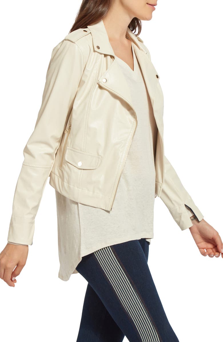 Lysse ́ Sea Breeze Faux Leather Moto Jacket, Alternate, color, 