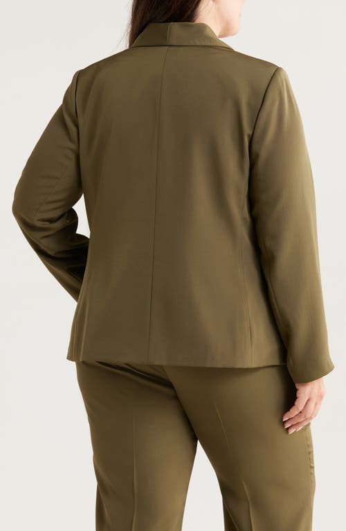 Tahari Asl Brushed Woven One-button Blazer