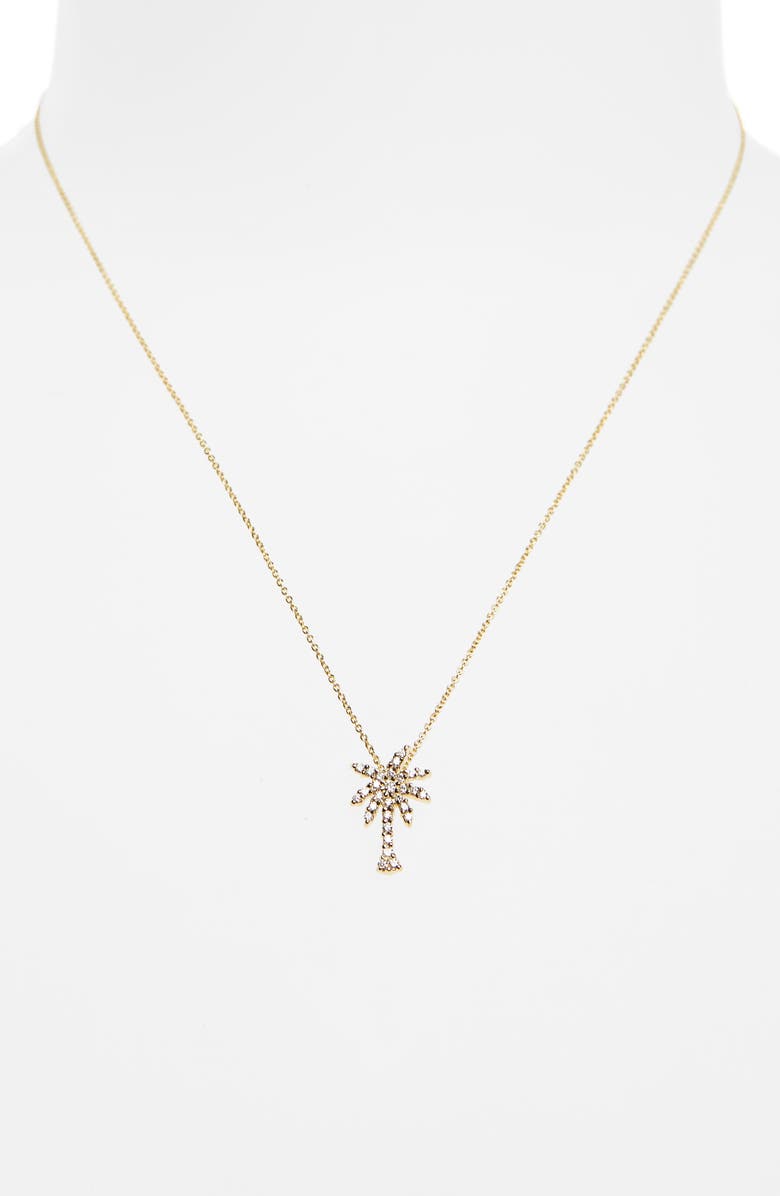 Roberto Coin Diamond Palm Tree Necklace, Alternate, color,