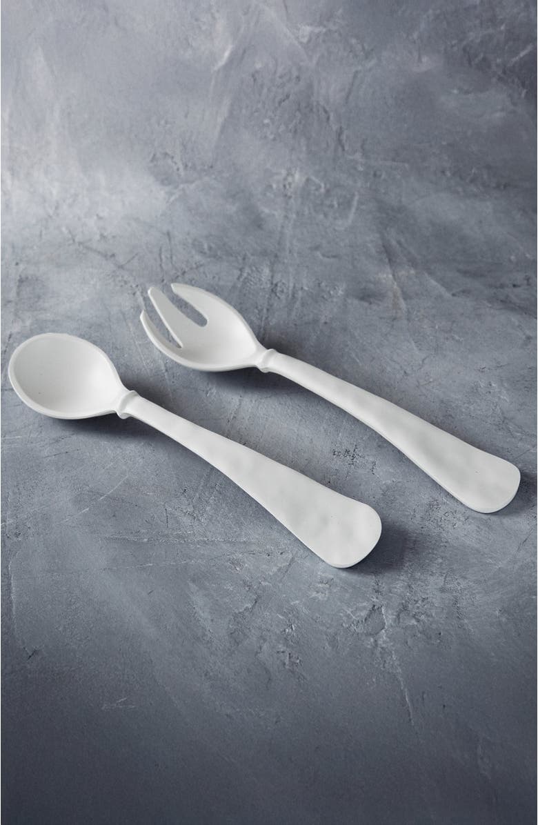 BEATRIZ BALL Collection VIDA Nube Large Salad Servers, Alternate, color, White