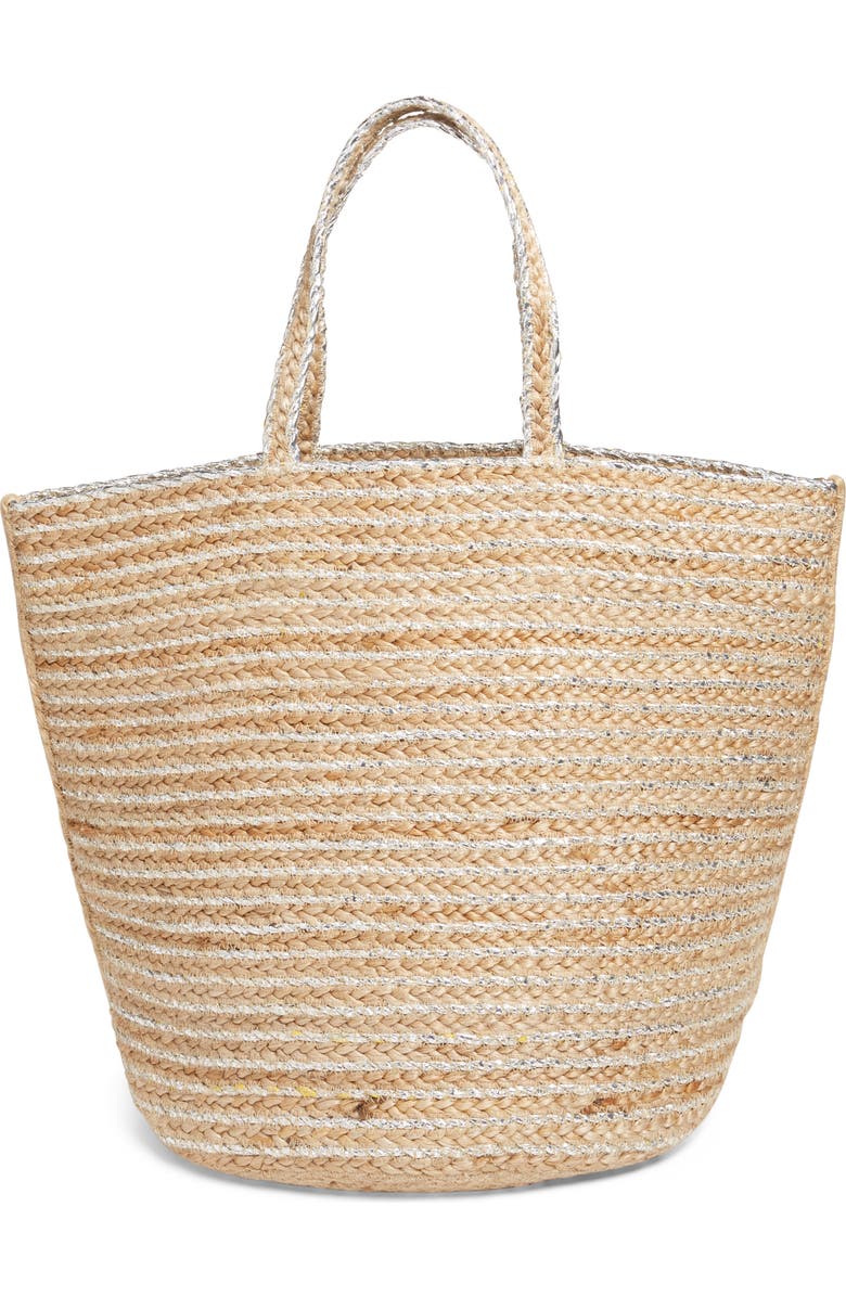 Shiraleah Veronica Metallic Woven Tote, Alternate, color,
