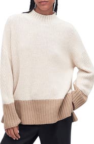 Barbour Elsa Cotton & Wool Blend Funnel Neck Sweater