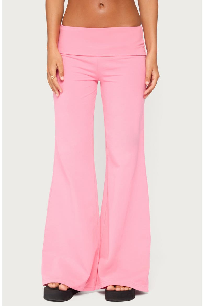 Foldover Wide Leg Pants, Main, color, PINK