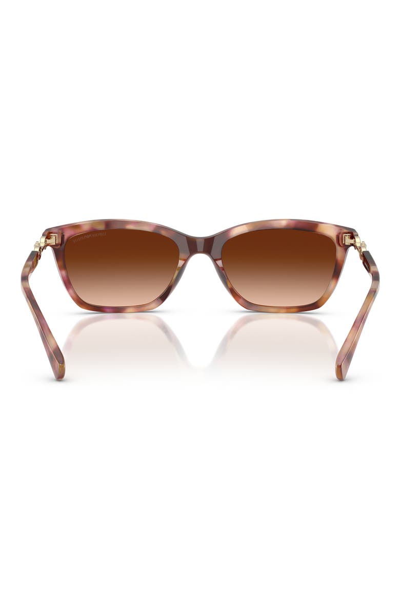 56mm Gradient Cat Eye Sunglasses, Alternate, color, HAVANA RED / GRADIENT BROWN