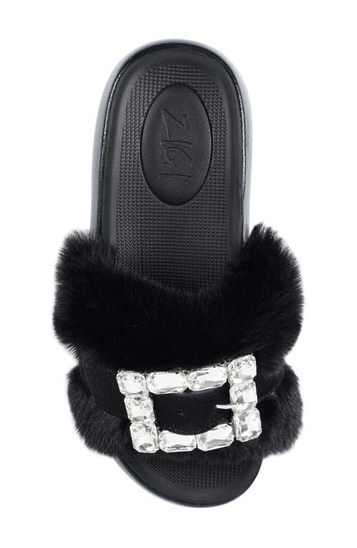 Zigi Fab Faux Fur Platform Sandal