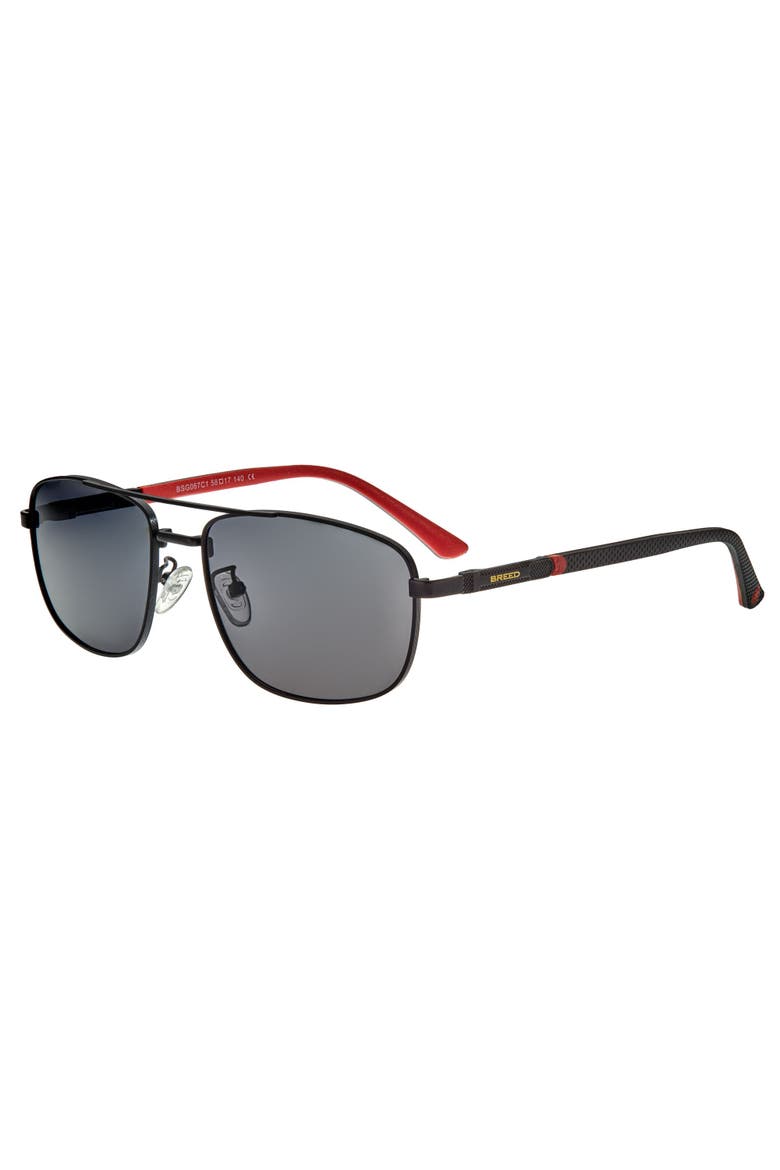 Gotham Polarized Sunglasses, Main, color, Black/Black