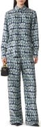 Lanvin Printed Wide-Leg Silk Pants