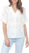 RAIN AND ROSE Embroidered Cotton Shirt