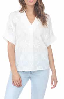 RAIN AND ROSE Embroidered Cotton Shirt