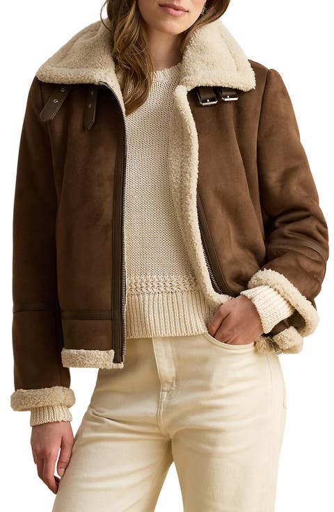 Faux Fur Trim Zip Front Jacket