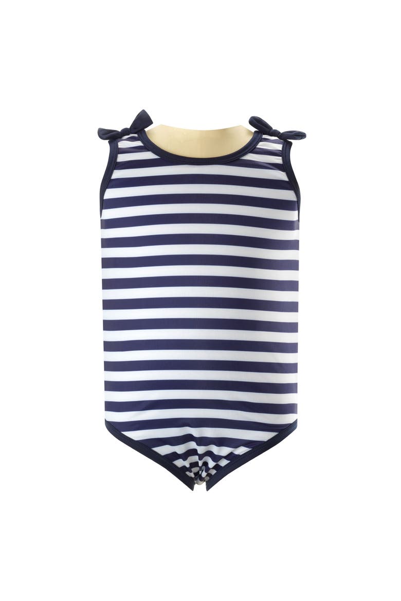 Breton Lycra Swimsuit, Main, color, Navy