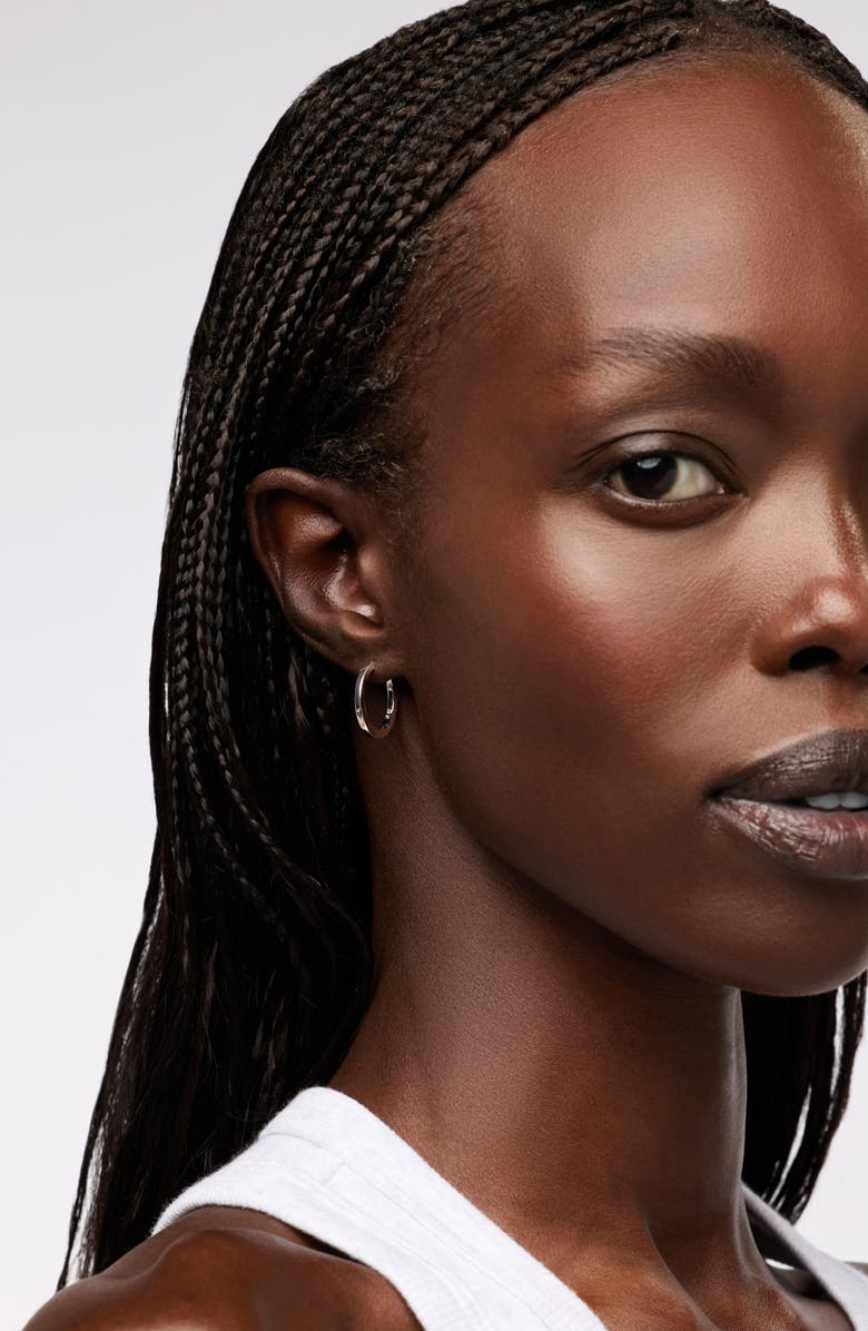 Ana Luisa Huggie Hoops - Huggie Hoops Medium Silver, Alternate, color, Silver