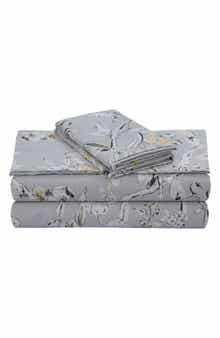 AZORES HOME Colmar 300 Thread Count Cotton Sateen Sheet Set