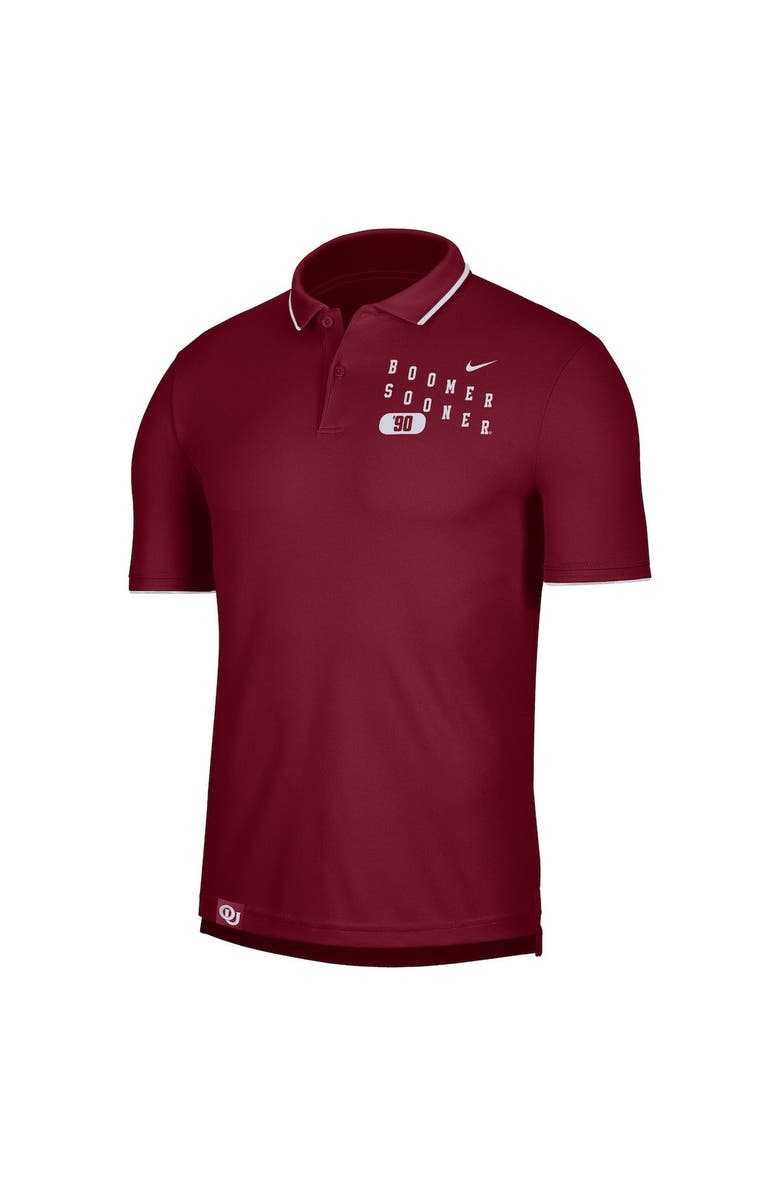 Nike Men's Nike Crimson Oklahoma Sooners Wordmark Performance Polo, Alternate, color, Crimson