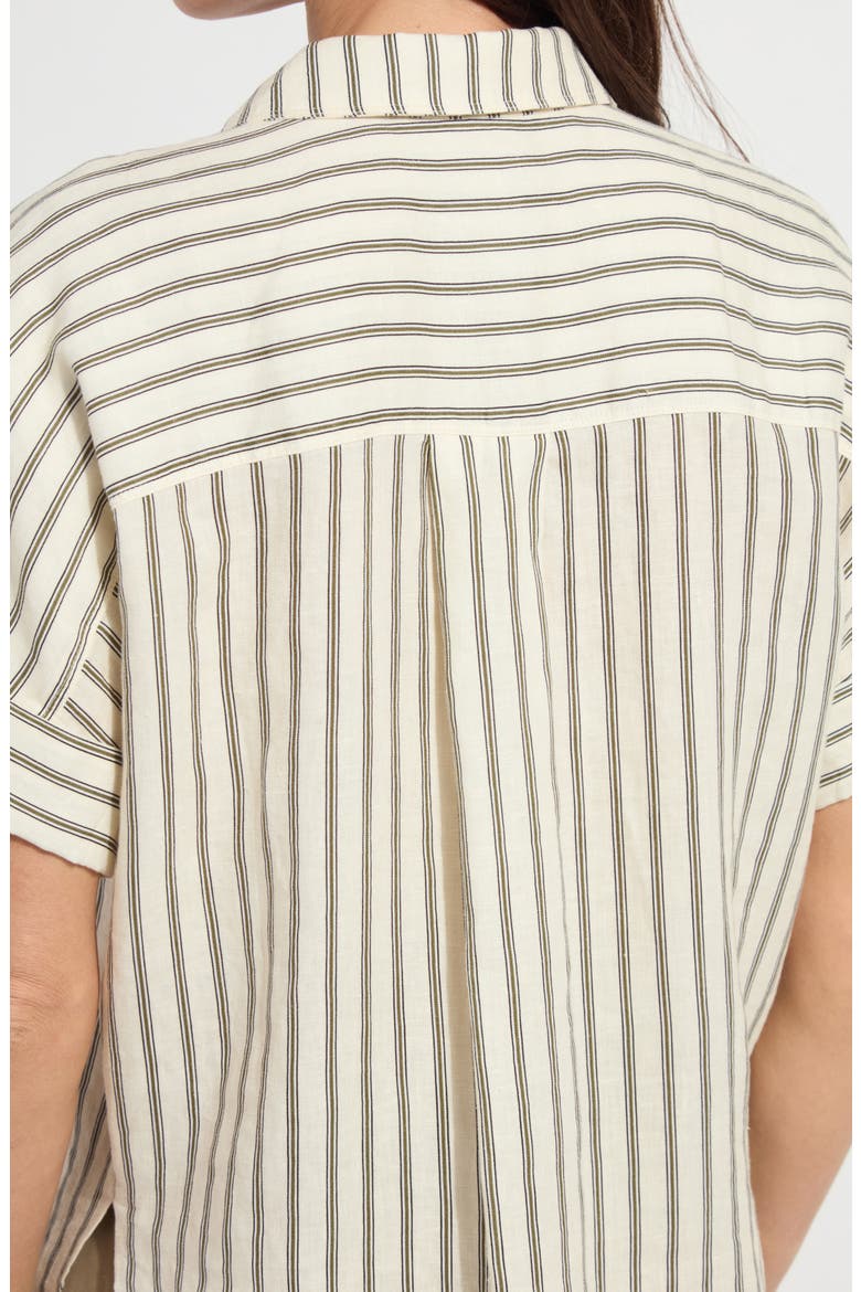 Adley Stripe Linen Button-Up Shirt, Alternate, color, OLIVE GROVE STRIPE