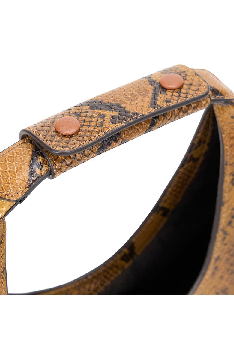 STAUD Moon Snakeskin Embossed Leather Top Handle Tote, Alternate, color, Snake