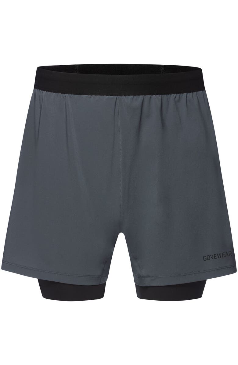 GOREWEAR Concurve 5In 2In1 Short - Men's, Alternate, color, Lab Graphite/Black