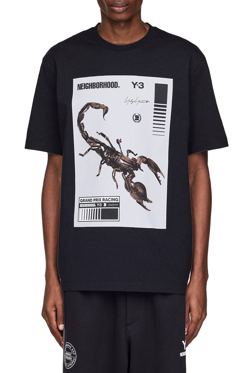 Y-3 x NEIGHBORHOOD Graphic T-Shirt, Main, color, Black/ Granite