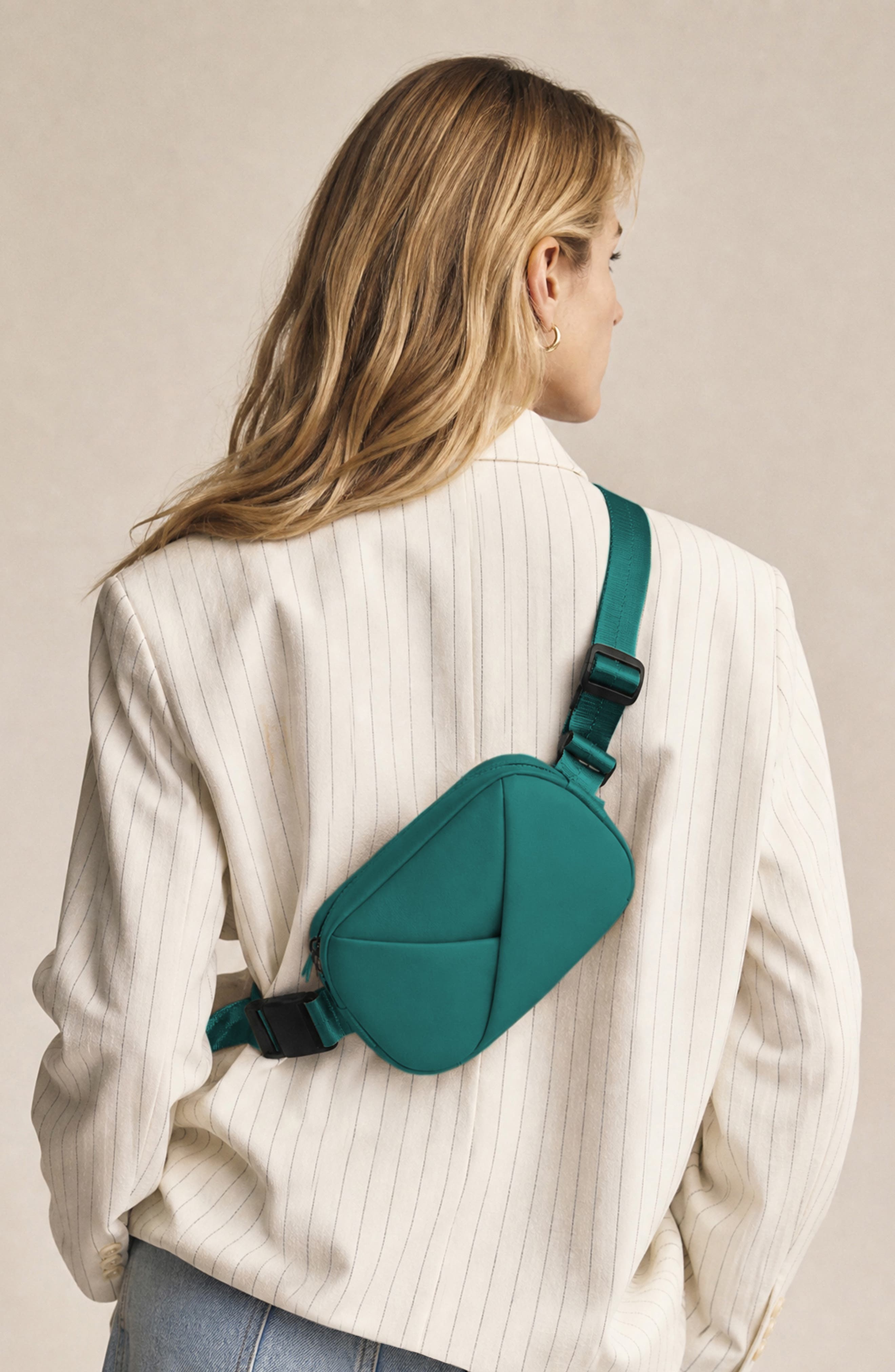 Origami Sling Bag and Belt Bag For Women, Alternate, color, Teal