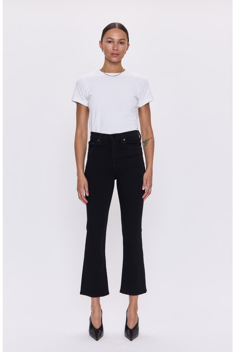 Lennon High Waist Ankle Bootcut Jeans, Alternate, color, NOIR