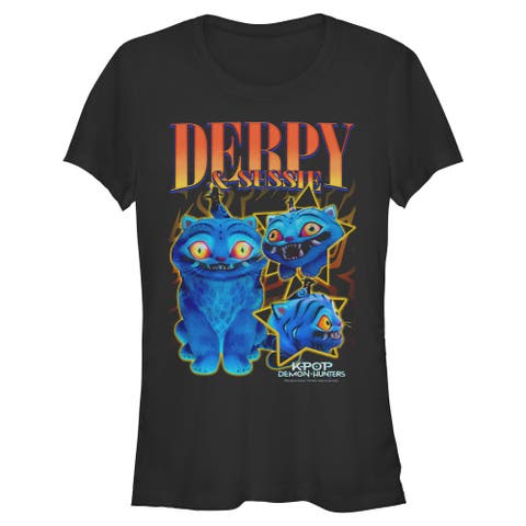 Junior's KPop Demon Hunters Derpy and Sussie Friends  Graphic T-Shirt