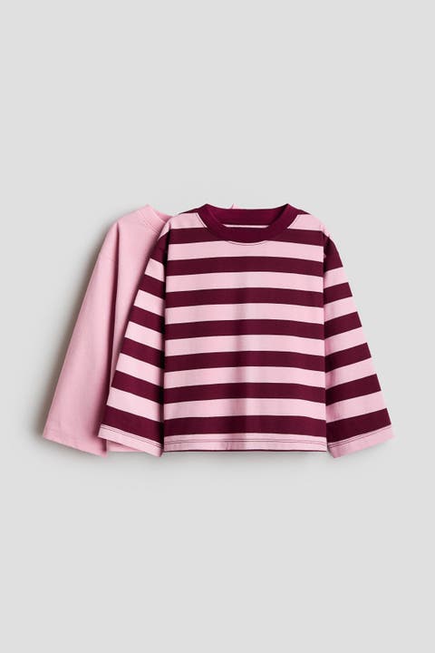 2-pack Long-sleeved Cotton T-shirts