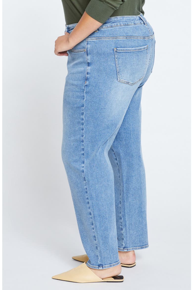 Etta High Waist Ankle Straight Leg Jeans, Alternate, color, DISTRESSED WASHED INDIGO BLUE