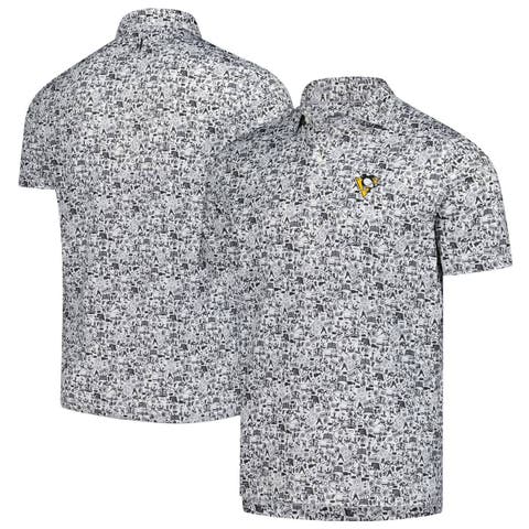 Men's johnnie-O  Black/White Pittsburgh Penguins Slapshot Polo