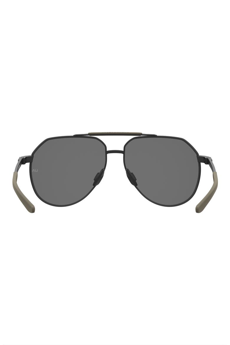 Honcho 60mm Aviator Sunglasses, Alternate, color, MATTE BLACK GREEN