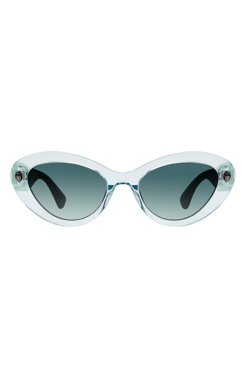 Kurt Geiger Cat Eye Sunglasses, 60mm In Mint/smoke