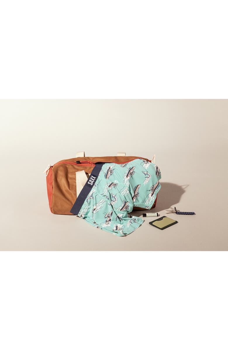 SAXX Ultra Super Soft Boxer Briefs, Alternate, color, Sharkski- Turquoise