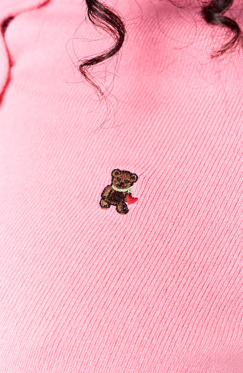 Guizio June Relaxed Wool Cardigan, Alternate, color, Pink Coral