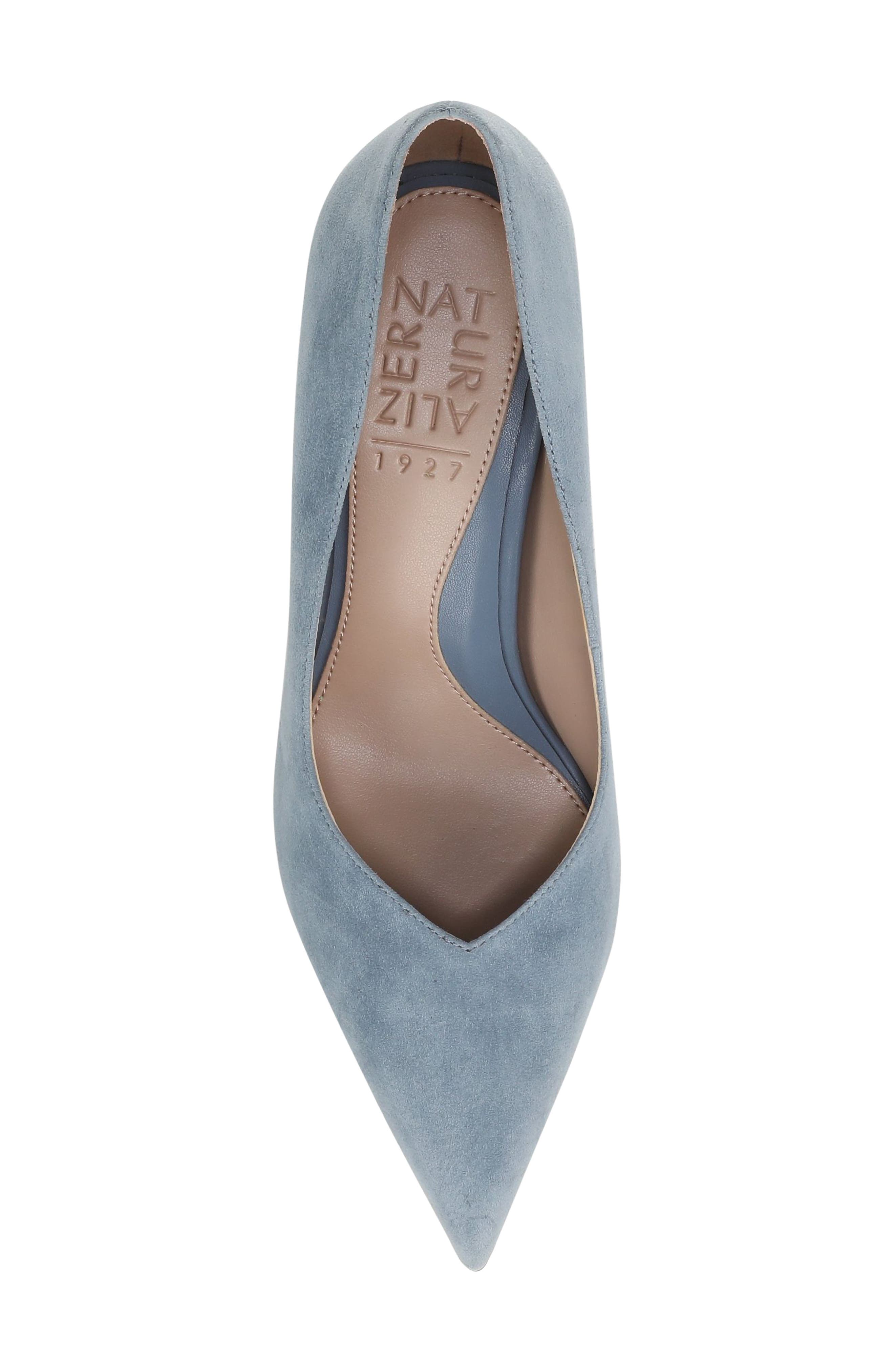 Ella Pointed Toe Pump, Alternate, color, BLUE ASH SUEDE