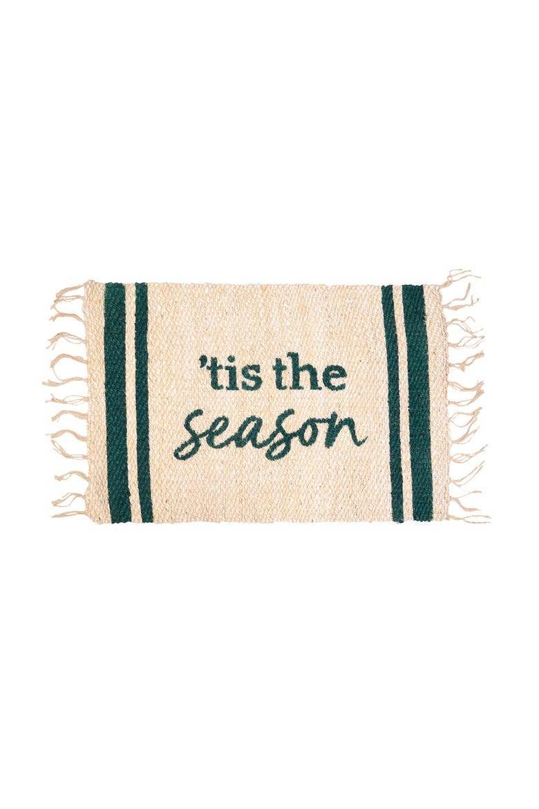 'tis the Season Jute Rug, Main, color, Blue