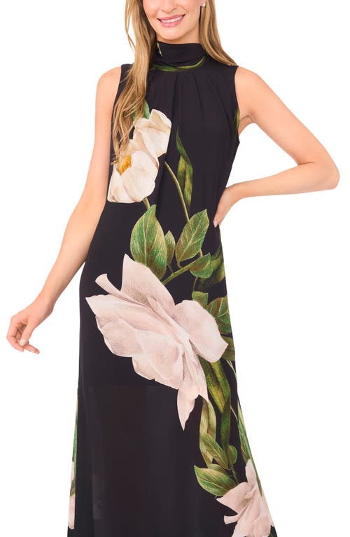 Ted Baker Mock Neck Sleeveless Maxi Dress In Black