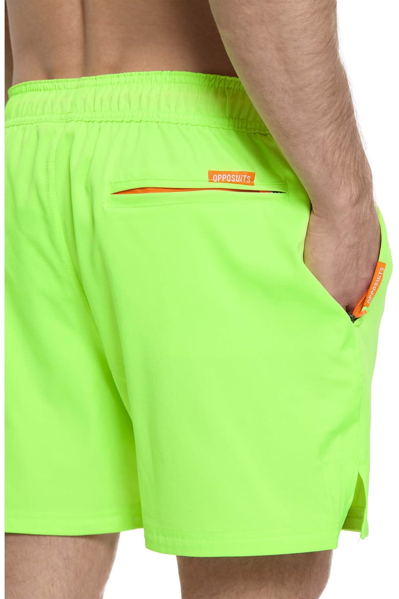 Neon Lucky Lime Swim Trunks, Alternate, color, GREEN