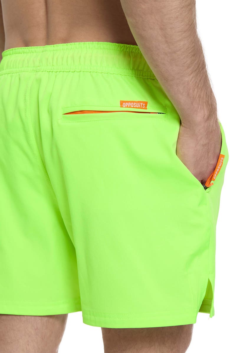 OppoSuits Neon Lucky Lime Swim Trunks, Alternate, color, Green
