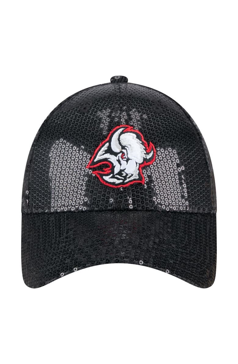 New Era Women's New Era  Black Buffalo Sabres Sequin 9FORTY Adjustable Hat, Alternate, color, Black